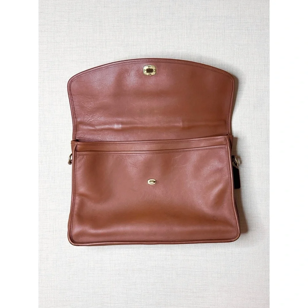 Coach Re(Loved) Vintage Lexington Leather Briefcase Messenger Bag British Tan